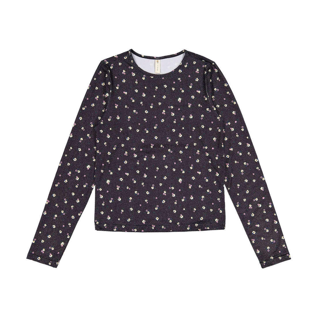 Ava and Lu Black Floral Print Top