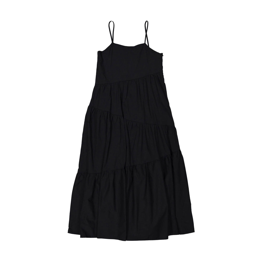 Ava and Lu Black Tiered Maxi Dress