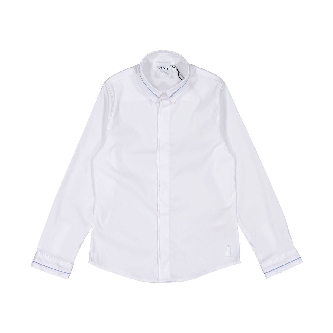 Hugo Boss White Long Sleeve Poplin Shirt