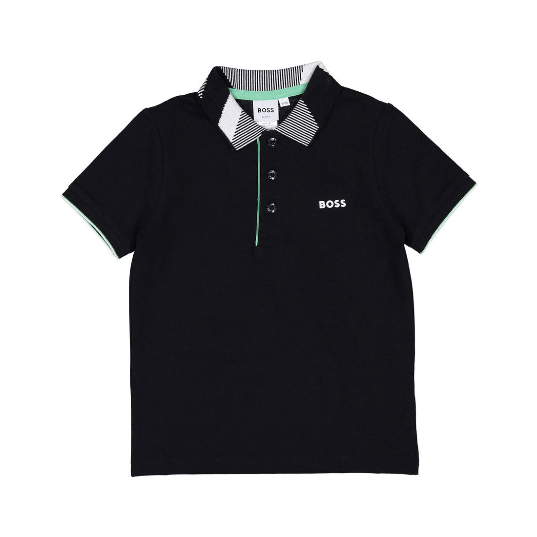 Hugo Boss Black Jacquard Collar Polo