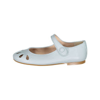 Papanatas Mint Leather Petal Mary Janes