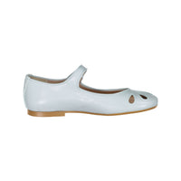 Papanatas Mint Leather Petal Mary Janes