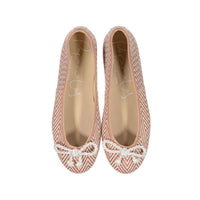 Papanatas Toffee Herringbone Ballet Flats