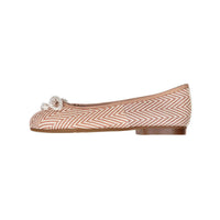 Papanatas Toffee Herringbone Ballet Flats