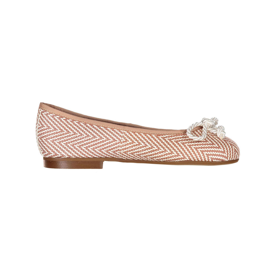 Papanatas Toffee Herringbone Ballet Flats