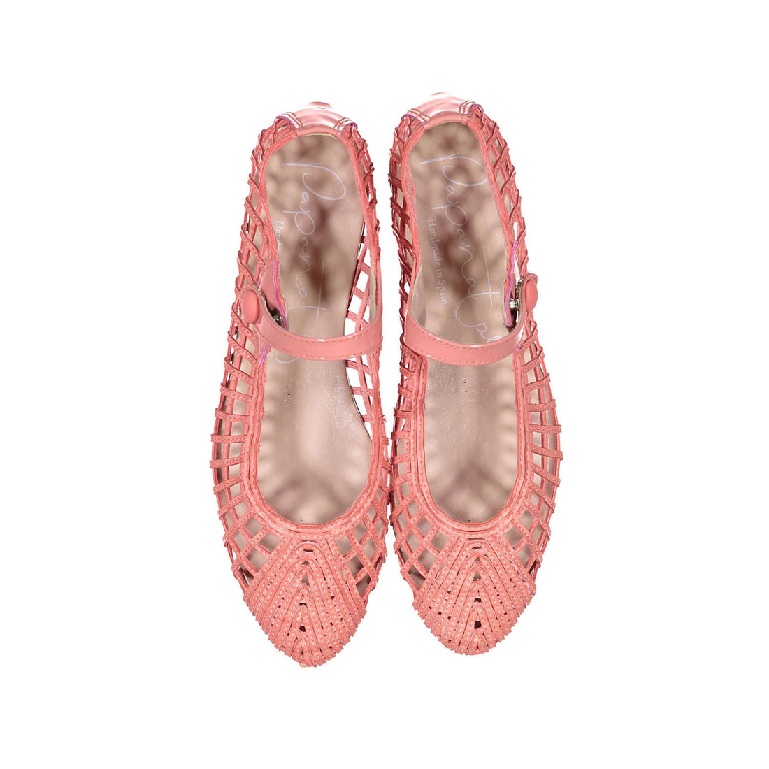 Papanatas Salmon Openwork Mary Janes