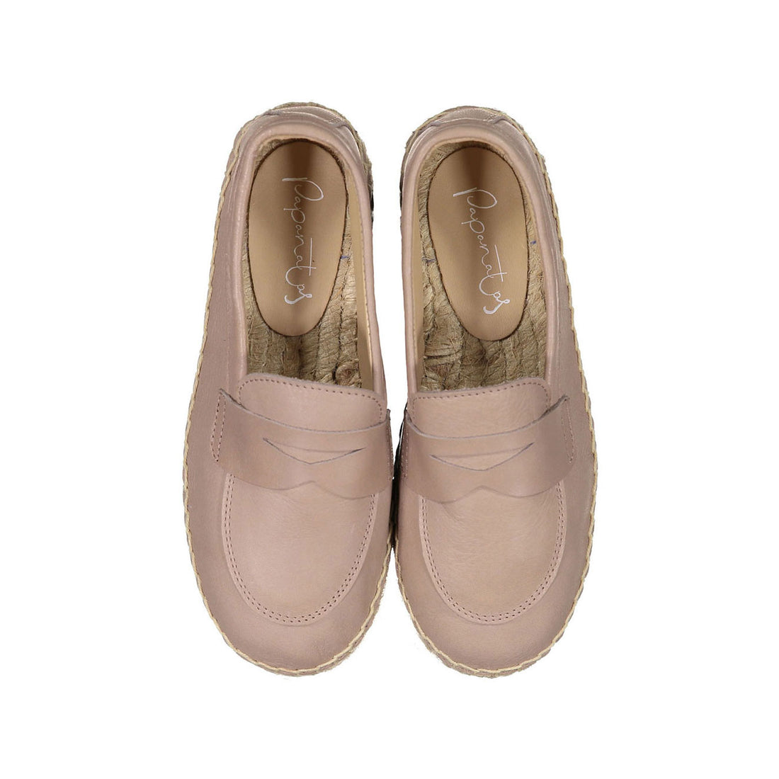 Papanatas Stone Leather Espadrilles