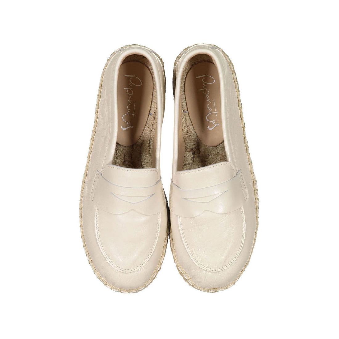 Papanatas Beige Leather Espadrilles