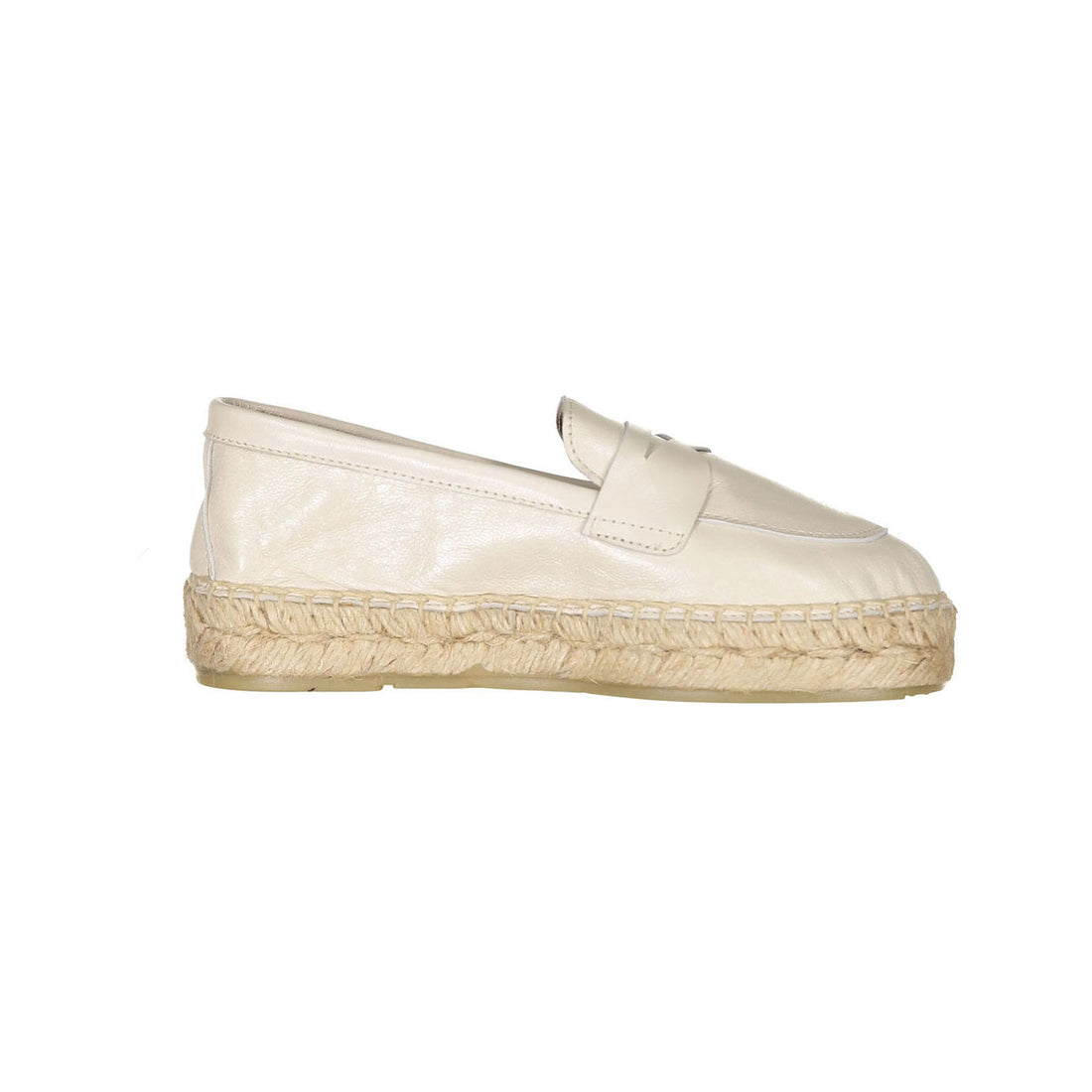 Papanatas Beige Leather Espadrilles