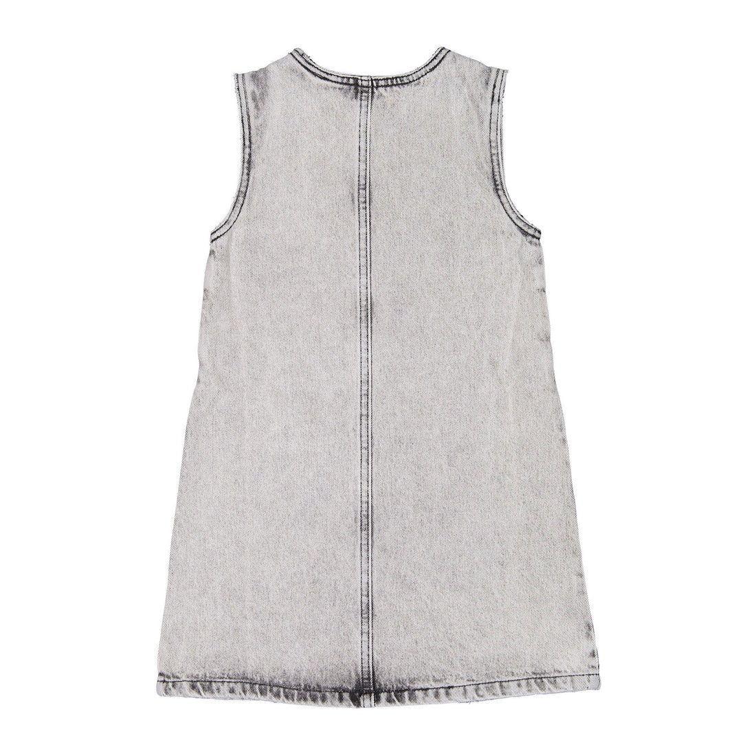 Les Coyotes De Paris Pebble Gray Sleeveless Denim Dress