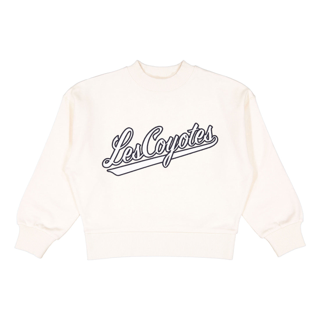 Les Coyotes De Paris Cream Baseball Patch Sweater