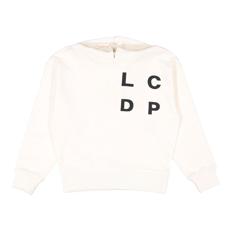 Les Coyotes De Paris Cream Ovesized Hooded Sweatshirt
