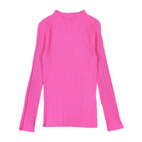Les Coyotes De Paris Ultra Pink Ribbed Long Sleeve Tee