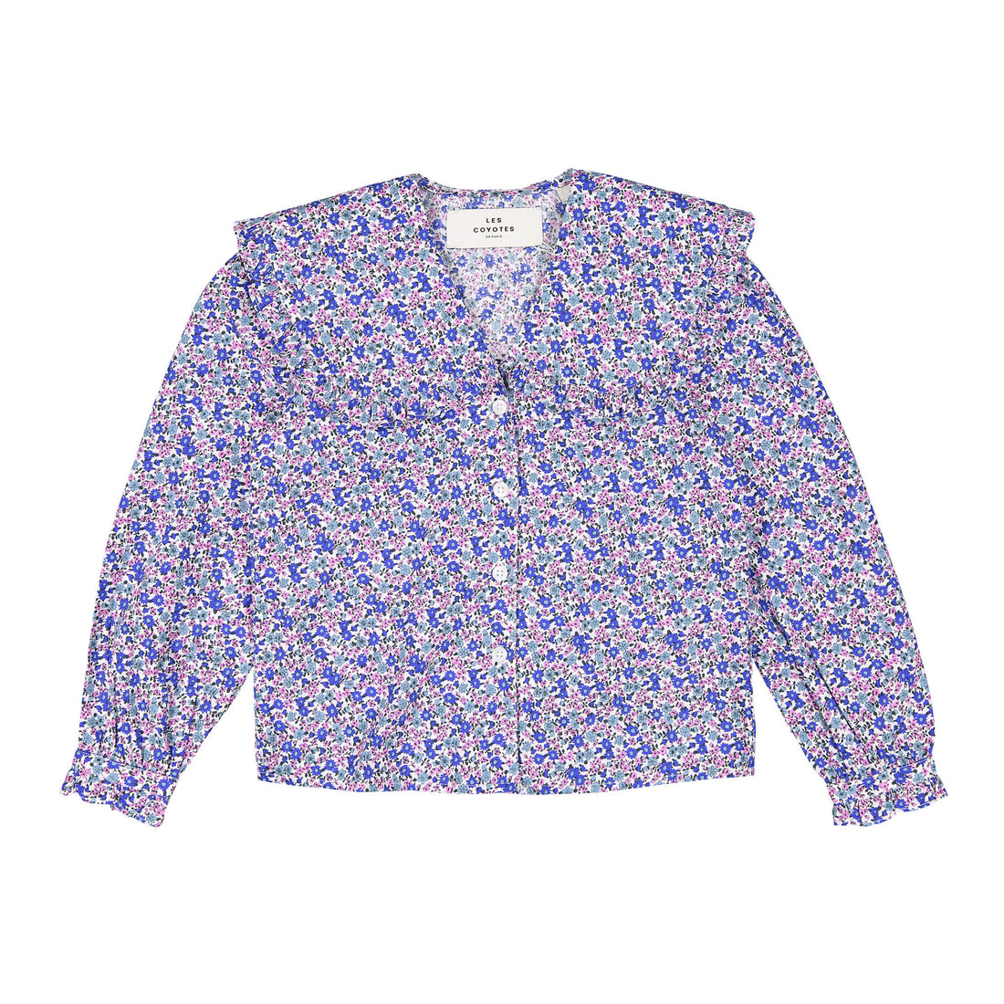 Les Coyotes De Paris Flower Field Big Collar Blouse