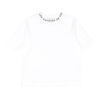 Les Coyotes De Paris White Printed Collar Oversized Anica Tee