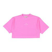 Les Coyotes De Paris Neon Pink Annabel Cropped Tee