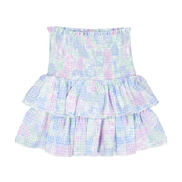 Les Coyotes De Paris Pastel Flower Print Shirred Layered Skirt