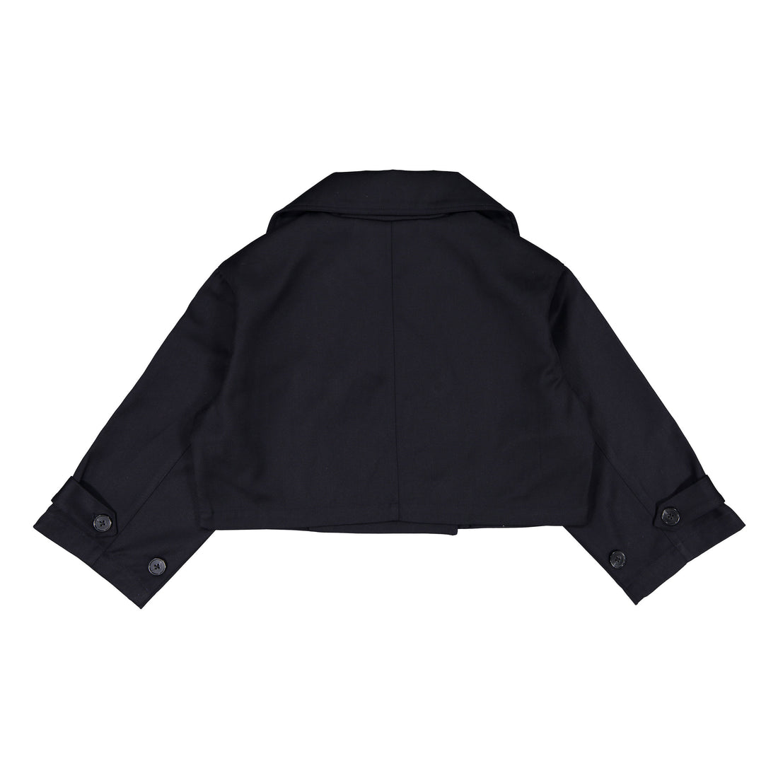 Les Coyotes De Paris Navy Cropped Double Breasted Jacket