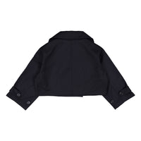 Les Coyotes De Paris Navy Cropped Double Breasted Jacket