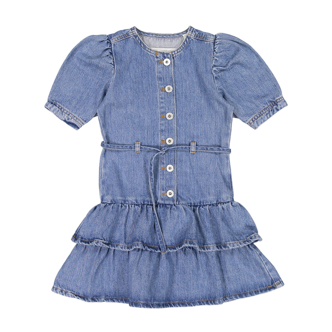 Les Coyotes De Paris Vintage Denim Puff Sleeve Denim Dress – Ladida