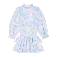 Les Coyotes De Paris Pastel Flower Print Long Sleeve Dress