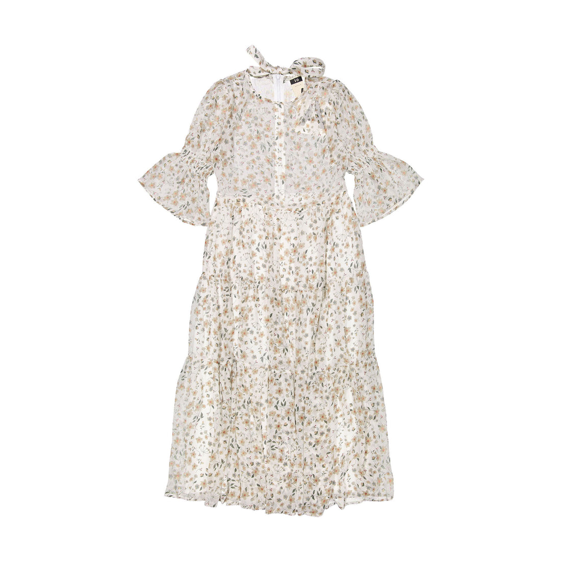 A4 Beige Floral Dress