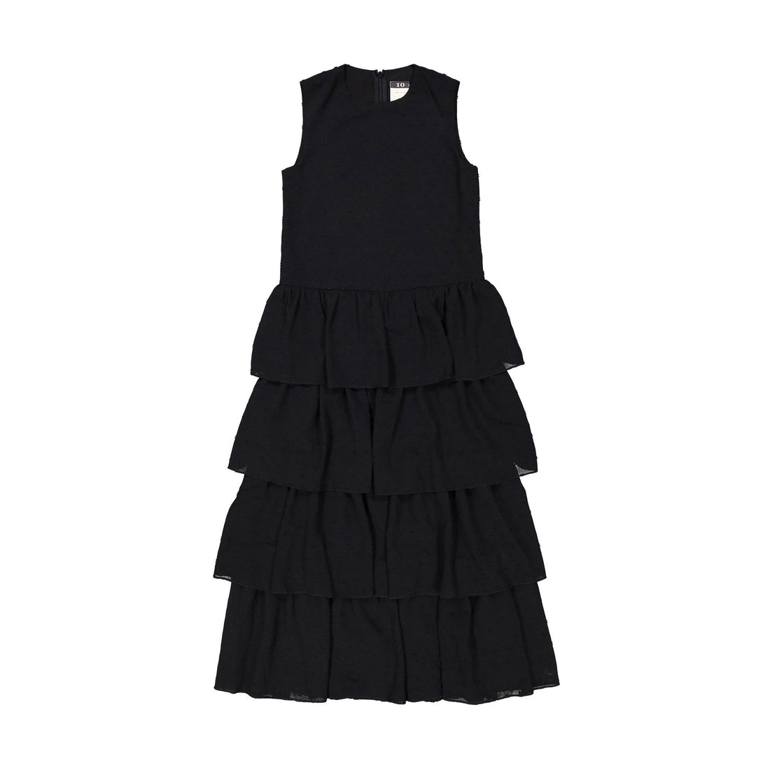 blue dress for baby girl A4 Black Swiss Dot Layered Maxi Dress – Ladida