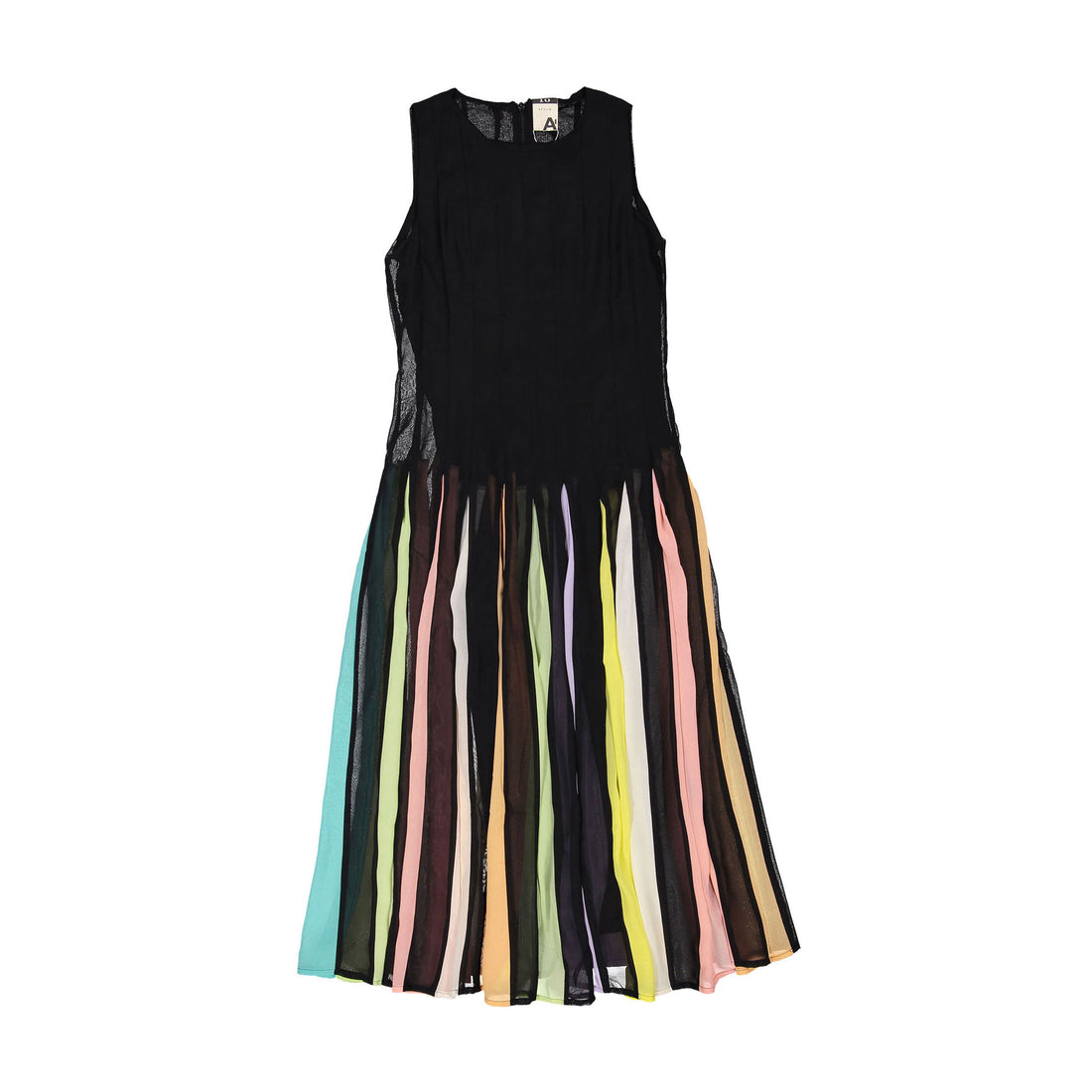 A4 Black Color Paneled Dress