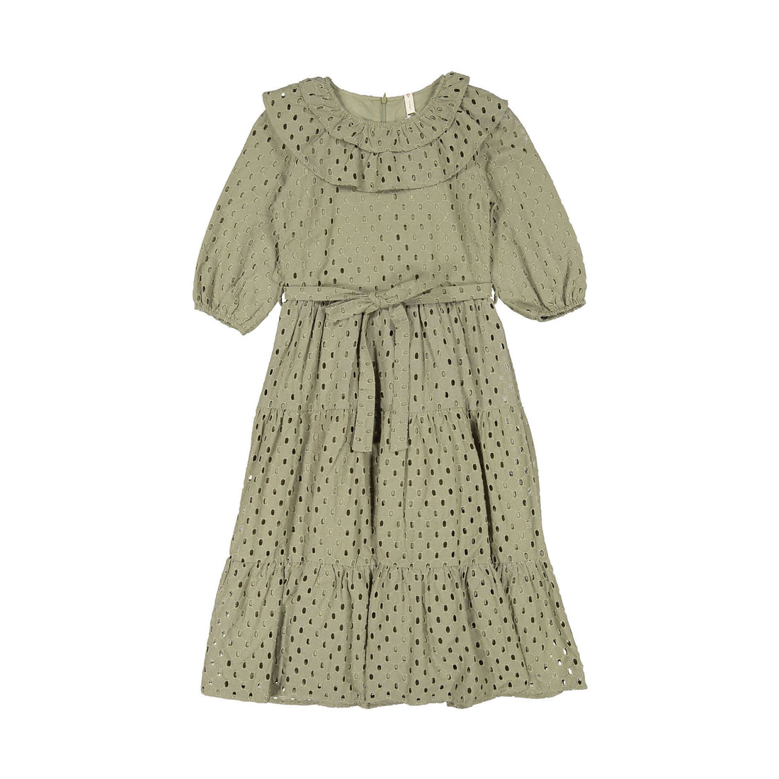 Ava and Lu Pistachio Layered Collar Dress