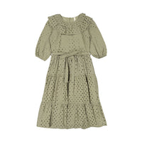 Ava and Lu Pistachio Layered Collar Dress