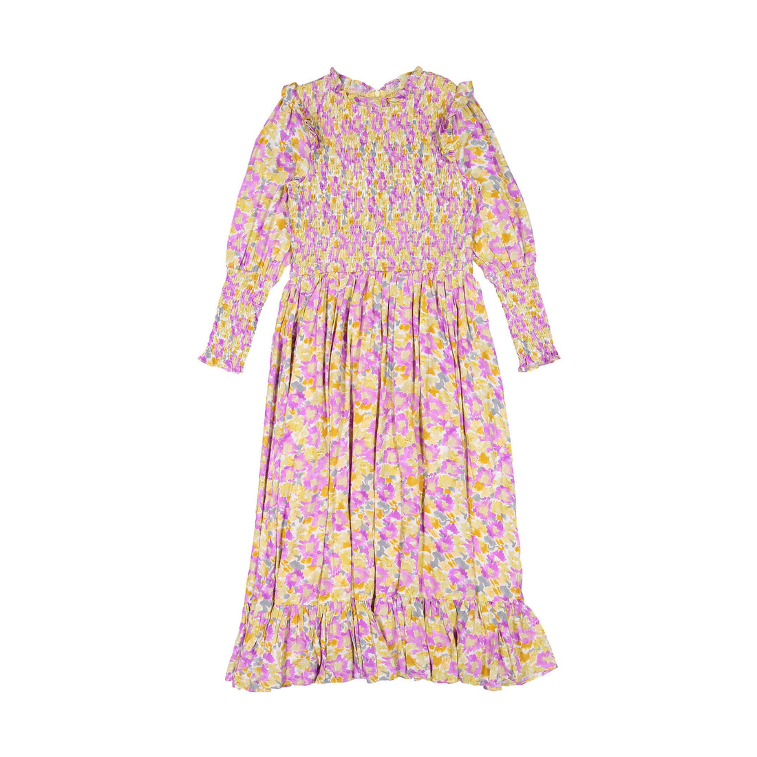 Ava and Lu Lilac Floral Smocked Dress