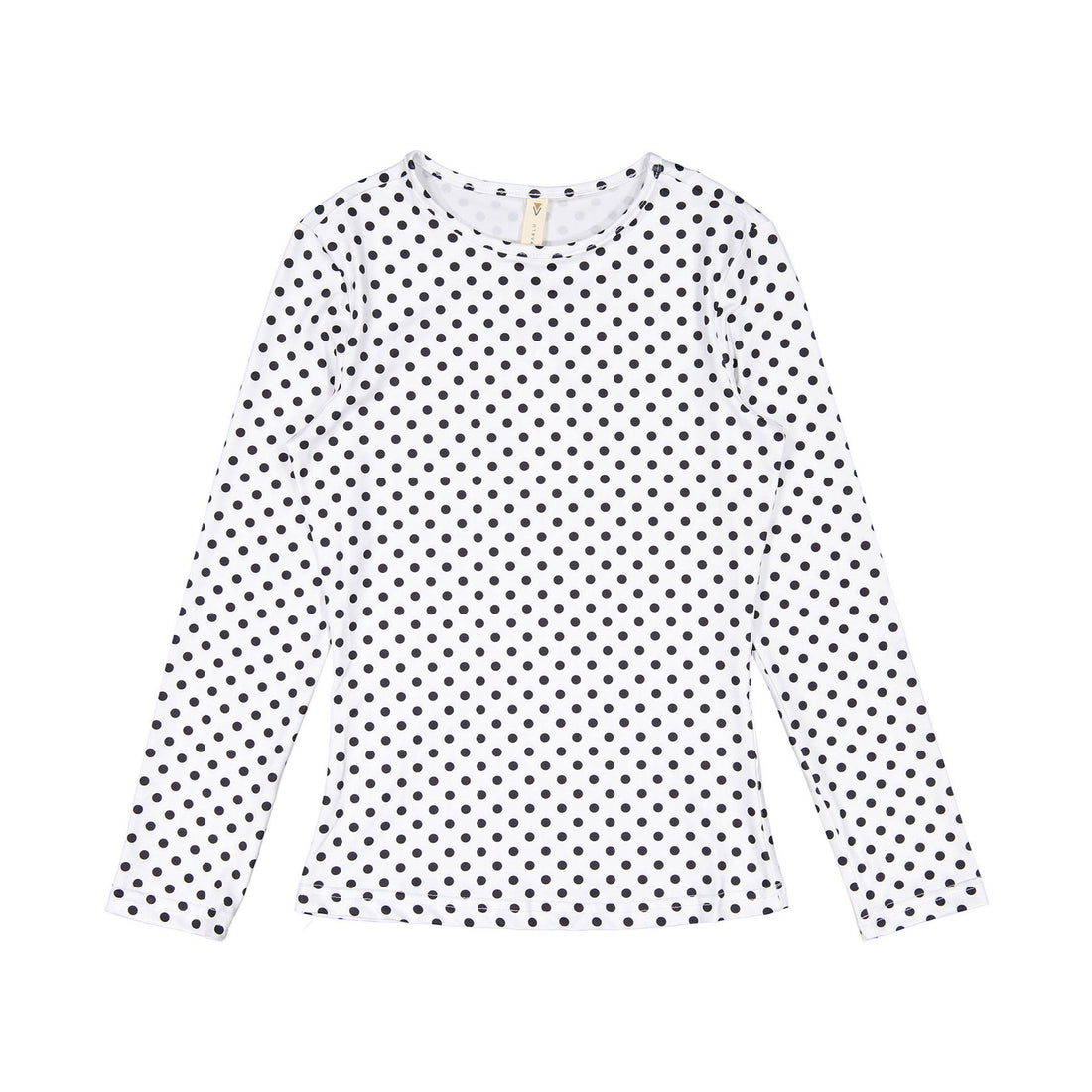Ava and Lu White Dot Top