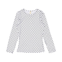 Ava and Lu White Dot Top