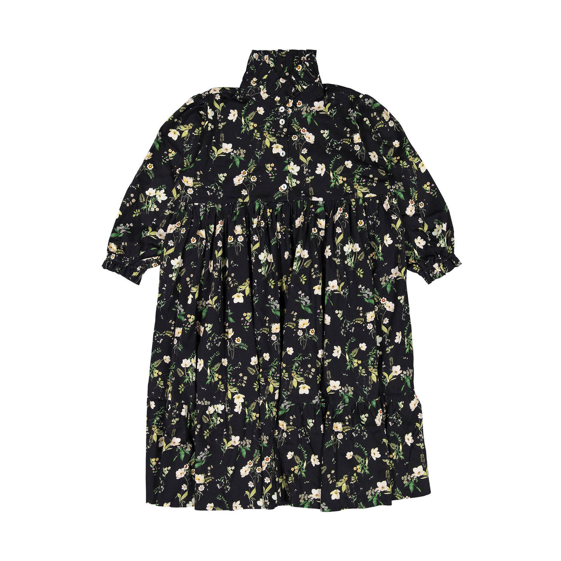 Christina Rohde Black Floral Allover Dress