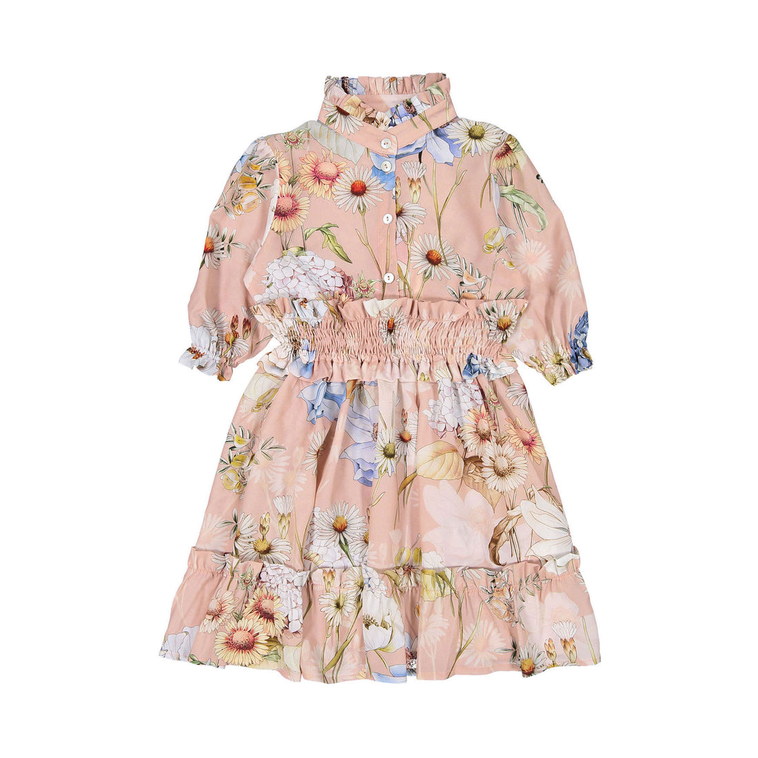 Christina Rohde Rose Floral Smocked Dress