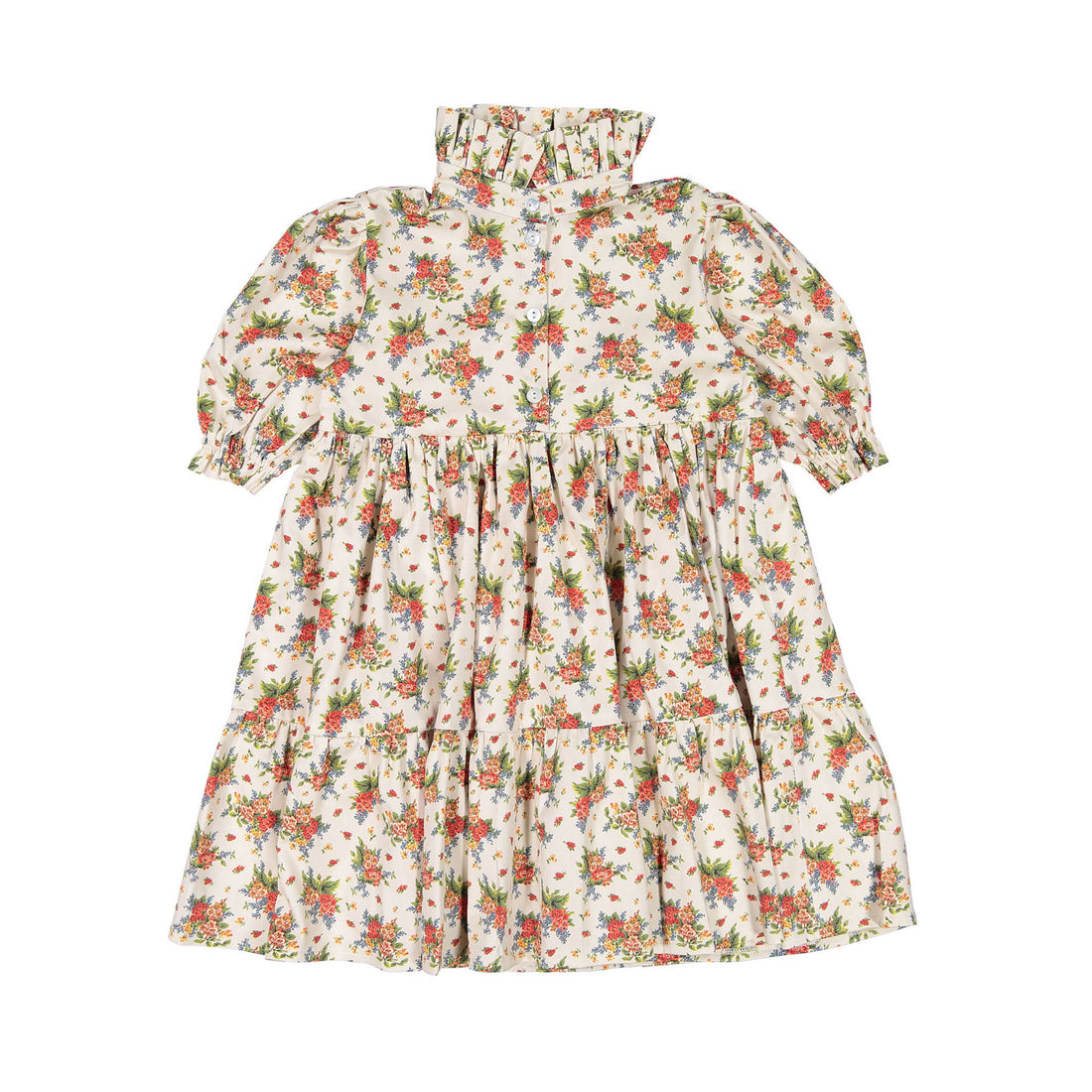 Christina Rohde Taupe Bouquet Allover Dress