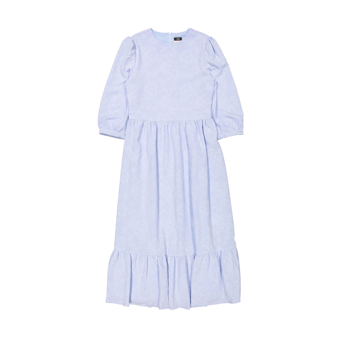 white and blue summer dress A4 Light Blue Bubble Sleeve Dress – Ladida
