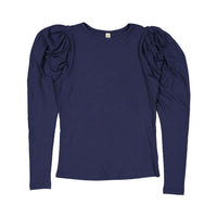 Ava and Lu Navy Puff Long Sleeve Tee