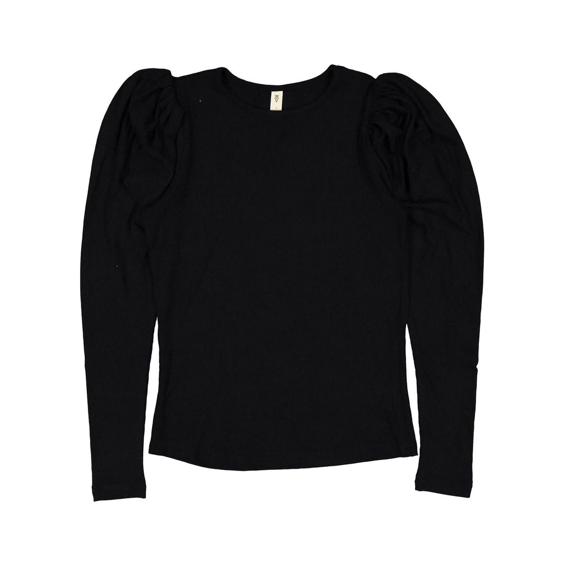 Ava and Lu Black Puff Long Sleeve Tee