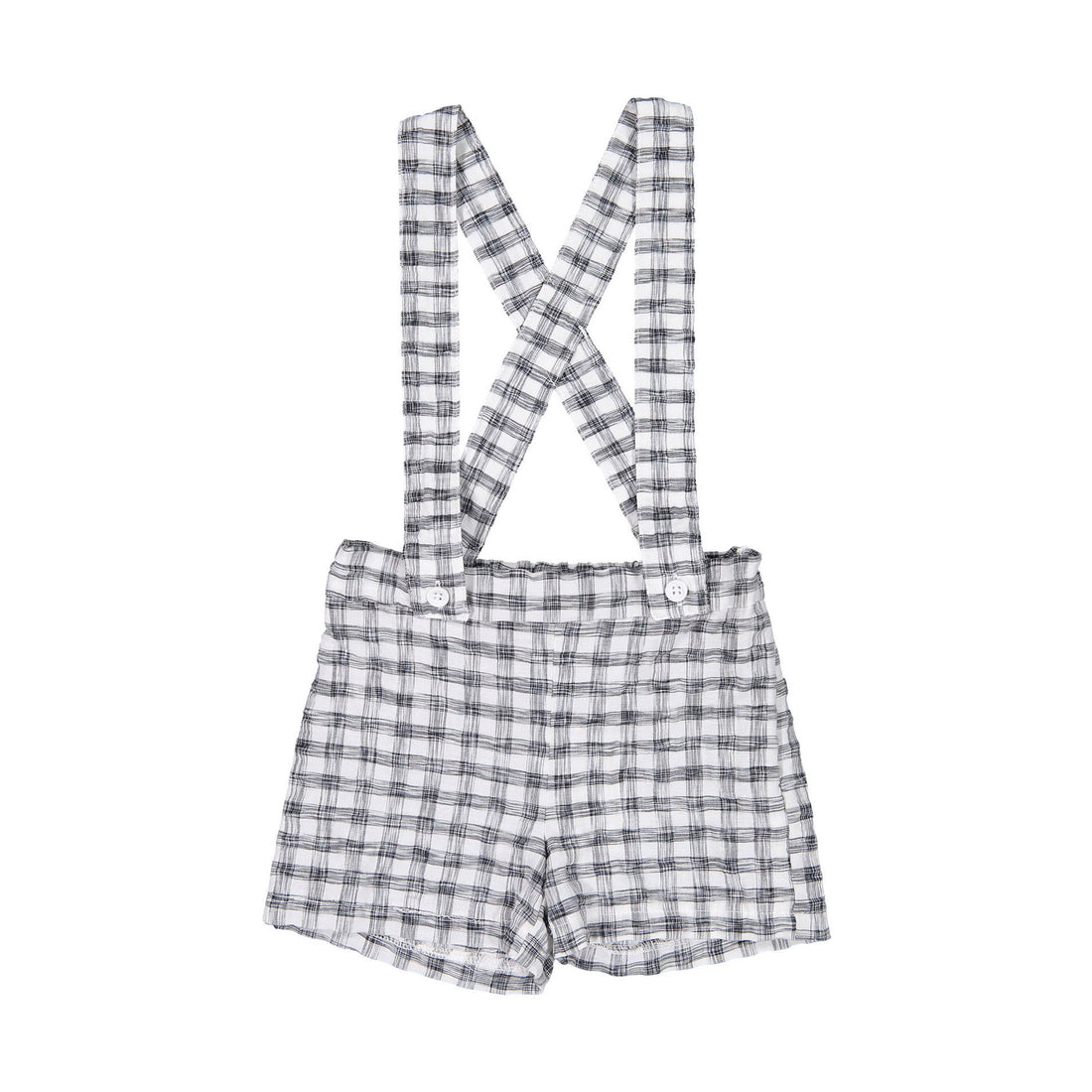 Boys and Arrows Check Suspender Shorts