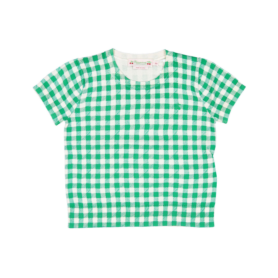 Bonpoint Green Check Sweater