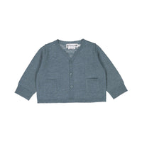 Bonpoint Lagoon Embossed Back Baby Cardigan