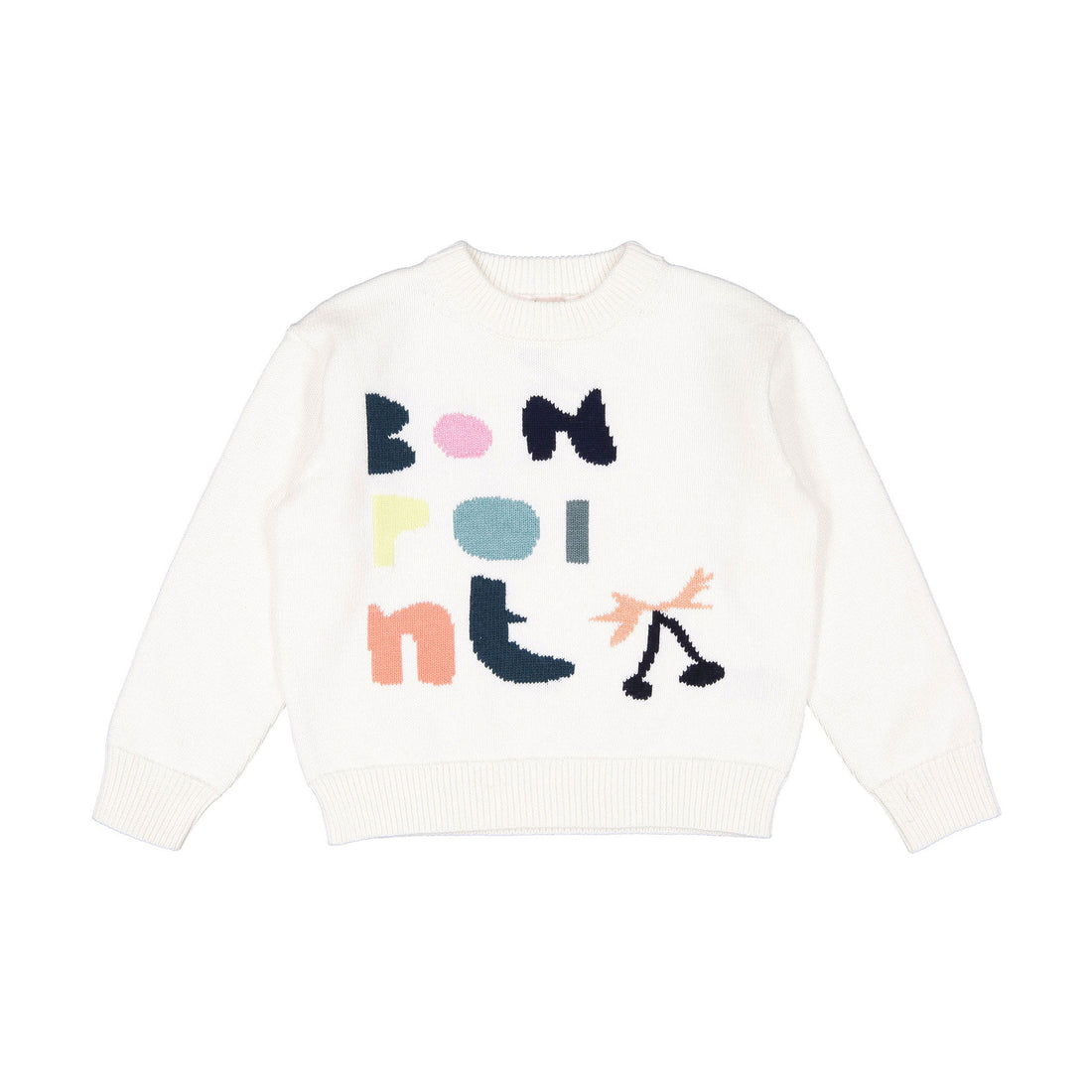 Bonpoint White Logo Amunati Sweater