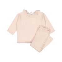 Bonpoint Nude Collared Knit Baby Set