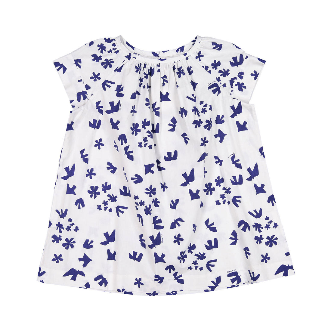 Bonpoint Blue Bird Print Augustine Dress