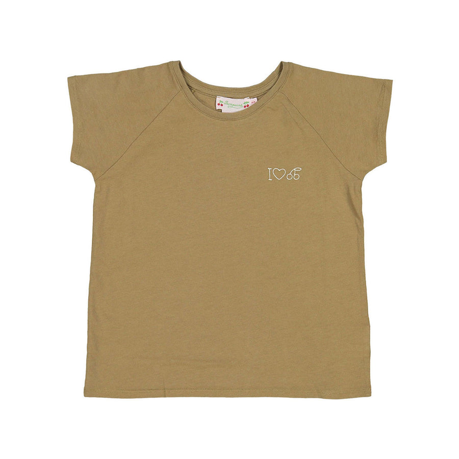 Bonpoint Khaki I Love Bonpoint Tee