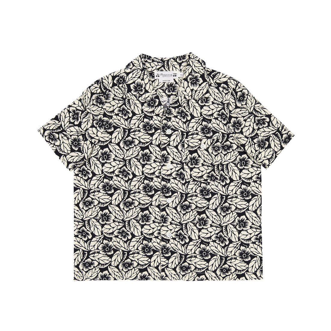 Bonpoint Black Floral Steve Shirt