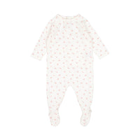 Bonpoint White Cherry Print Footie