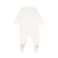 Bonpoint White Cherry Print Footie