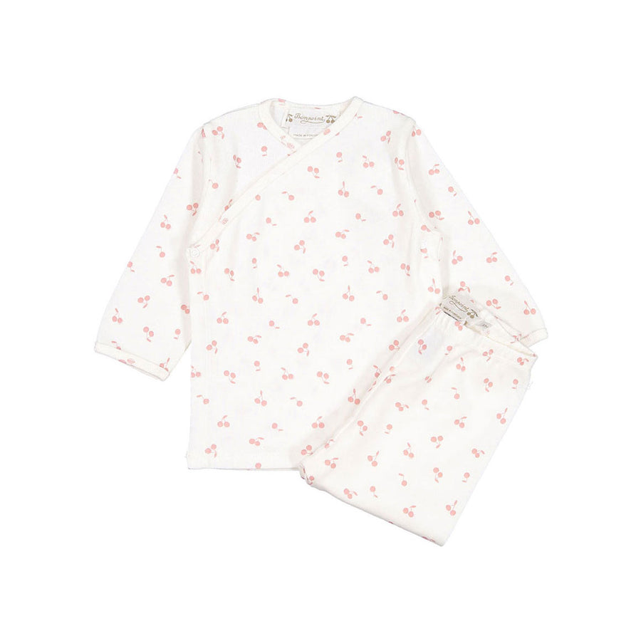Bonpoint Ecru Cherry Wrap Set